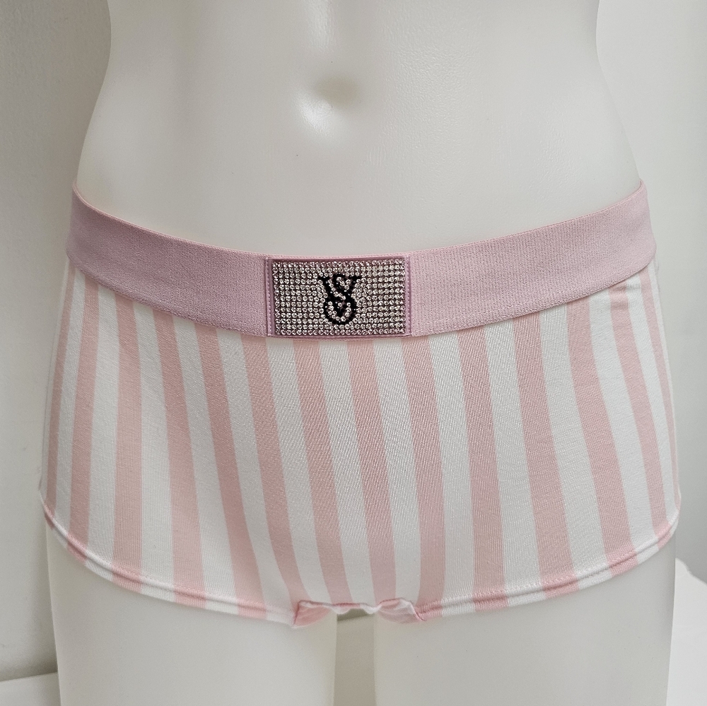 Victoria's Secret Cotton Shine Logo Patch Shortie Panty